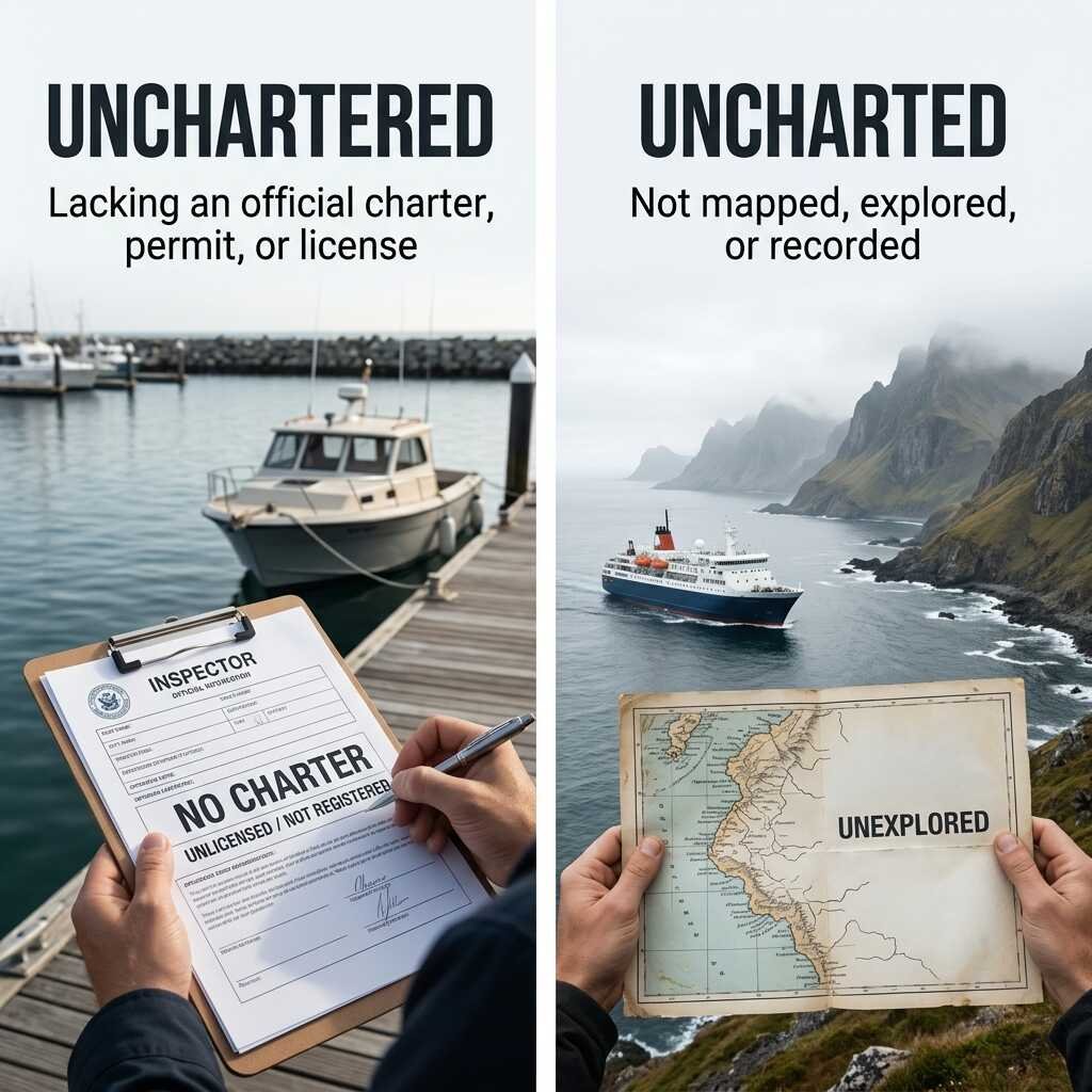 unchartered or uncharted